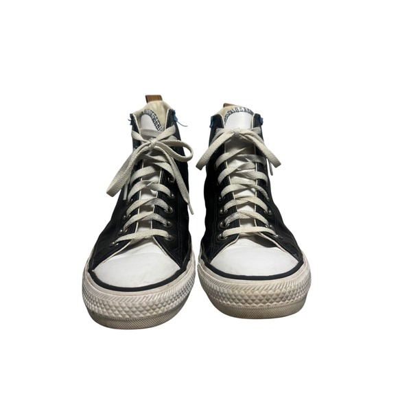Converse All Star Leather High Top Sneakers Black Casual Shoes ‎ M 6.5 W 8.5 - Picture 6 of 8